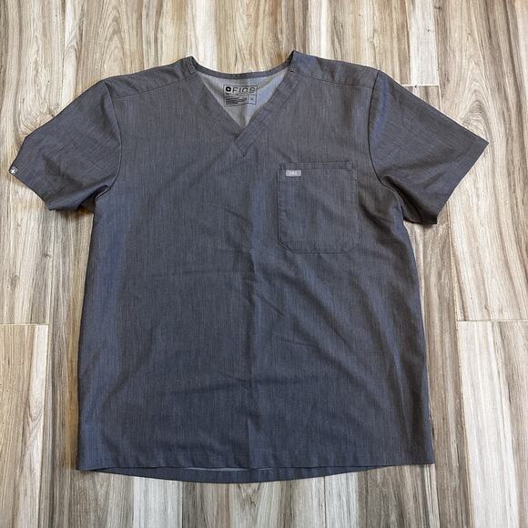 Figs Modern V-Neck Leon Pocket‎ Scrub Top Tailored Fit Graphite Gray Size XL - Picture 2 of 8
